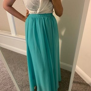 Blue Maxi Skirt